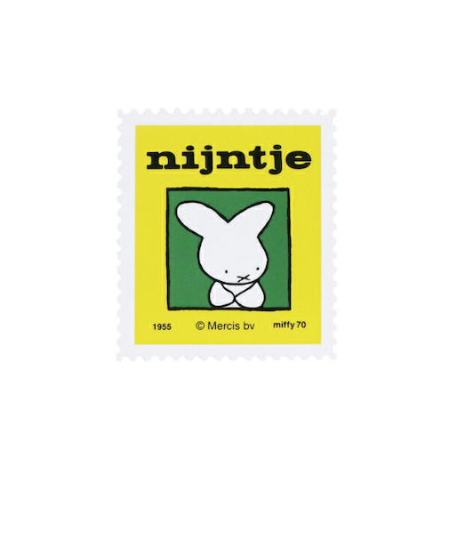 ミッフィー miffy 70th ナインチェ ステッカー イエロー 文具 日本製
