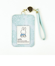 ミッフィー miffy パスケース ブルー フラワーシリーズ