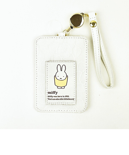 ミッフィー miffy パスケース ホワイト フラワーシリーズ