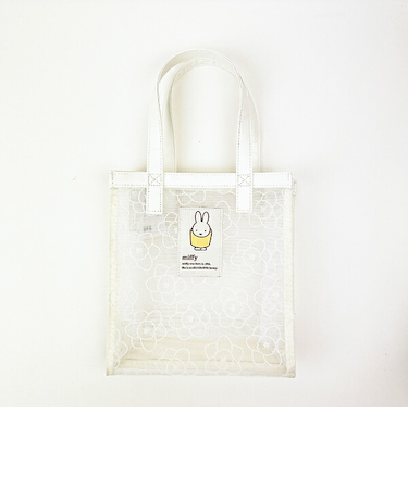 ミッフィー miffy トートバッグ ホワイト フラワーシリーズ