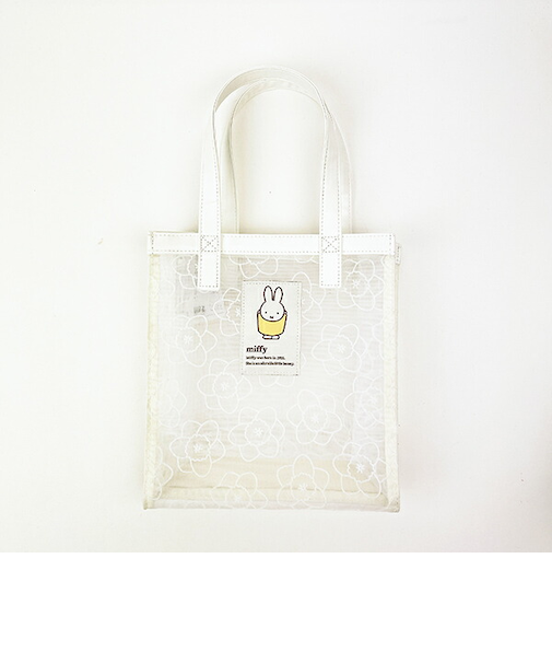 ミッフィー miffy トートバッグ ホワイト フラワーシリーズ