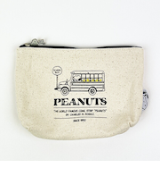 スヌーピー スクールバス 帆布ポーチ(M) SNOOPY