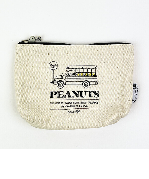 スヌーピー スクールバス 帆布ポーチ(M) SNOOPY