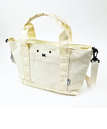 ミッフィー miffy 横型トートバッグ (フェイスアイボリー)