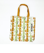 ムーミン 80th 刺繍トートバッグ (ミントストライプ)