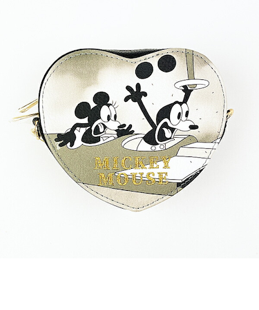 ディズニー ミッキーマウス ハートプリントポーチ ブラック ACCOMMODE アコモデ Disney