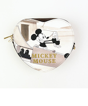 ディズニー ミッキーマウス ハートプリントポーチ ブラウン ACCOMMODE アコモデ Disney
