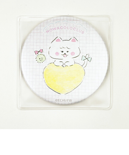 ほわころくらぶ ミラー ハート しろころんちゃん 鏡 ホワイト