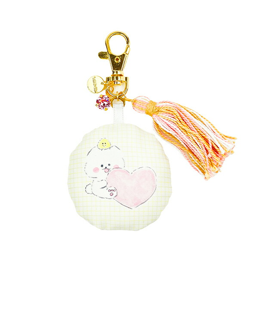 ほわころくらぶ ふわふわクッションとタッセルのバッグチャーム ハート ほわころちゃん ピンク