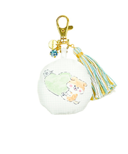 ほわころくらぶ ふわふわクッションとタッセルのバッグチャーム ハート しばころちゃん イエロー