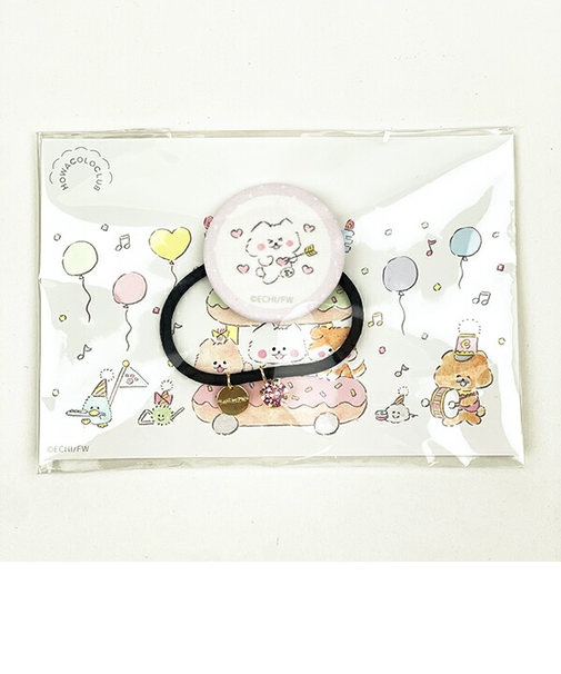 ほわころくらぶ ヘアポニー ほわころちゃん ハート ライトピンク ヘアゴム アクセサリー