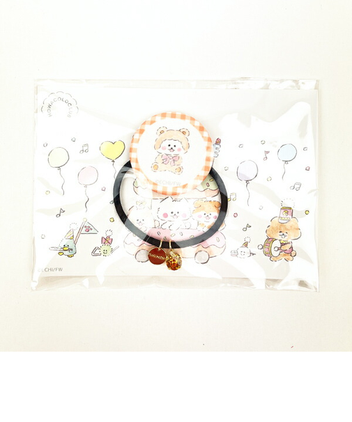 ほわころくらぶ ヘアポニーゴム (オレンジ)