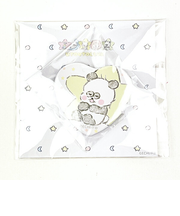 ほわころくらぶ ハート缶バッジ UTOUTOCLUB ぱんころちゃん ホワイト