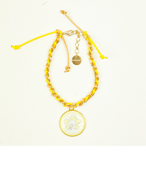 ほわころくらぶ ミサンガ＆チャーム UTOUTOCLUB ほわころちゃん アクセサリー イエロー