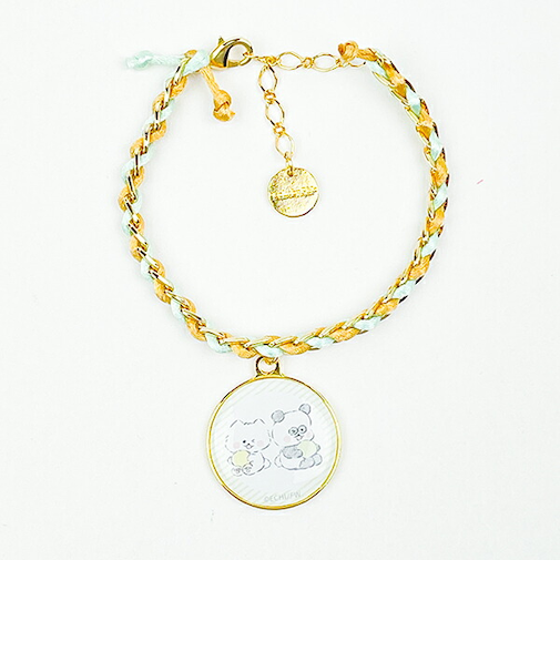 ほわころくらぶ ミサンガ&チャーム UTOUTOCLUB ほわころちゃん&ぱんころちゃん アクセサリー グリーン