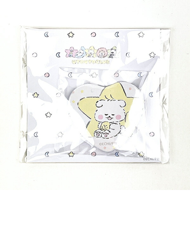 ほわころくらぶ ハート缶バッジ UTOUTOCLUB ほわころちゃん ホワイト