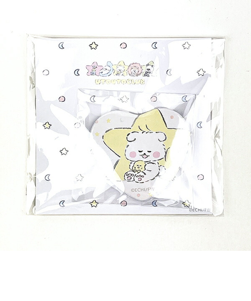 ほわころくらぶ ハート缶バッジ UTOUTOCLUB ほわころちゃん ホワイト
