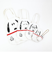 スヌーピー 3サイズトートバッグ＆ポーチ・チャーム 5点セット (ホワイト) SNOOPY ROOTOTE ルートート コラボ