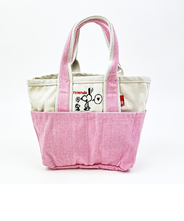 スヌーピー トートバッグ(S) (ピンク) ランチ SNOOPY ROOTOTE ルートート コラボ