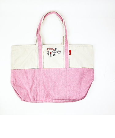 スヌーピー トートバッグ(L) (ピンク) ランチ SNOOPY ROOTOTE ルートート コラボ
