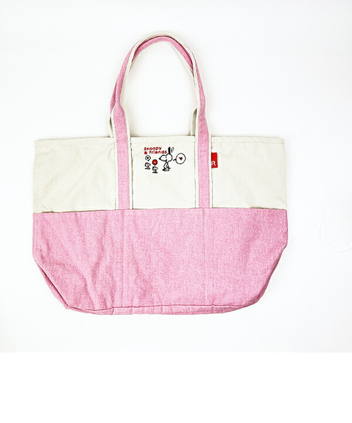 スヌーピー トートバッグ(L) (ピンク) ランチ SNOOPY ROOTOTE ルートート コラボ
