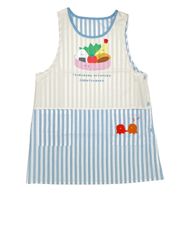 つぶらな瞳 お弁当箱 切替ストライプ エプロン アパレル OBENTOUBAKO