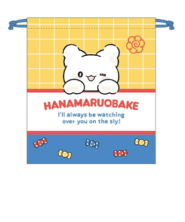 はなまるおばけ 巾着 ブルー 小物入れ サンリオ