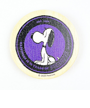 スヌーピー 丸型木のマグネット バイオレット PEANUTS 75th SNOOPY 日本製