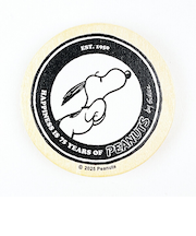 スヌーピー 丸型木のマグネット ホワイト PEANUTS 75th SNOOPY 日本製