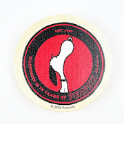 スヌーピー 丸型木のマグネット ワイン PEANUTS 75th SNOOPY 日本製