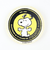 スヌーピー 丸型木のマグネット イエロー PEANUTS 75th SNOOPY 日本製