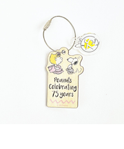 スヌーピー 木のオーナメント ピンク PEANUTS 75th SNOOPY 日本製