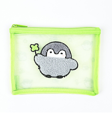コウペンちゃん サガラ刺繍メッシュポーチ みどり