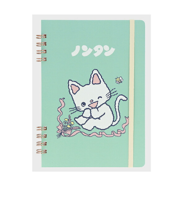 ノンタン Wリングノート(B6) ライトグリーン 文具 日本製