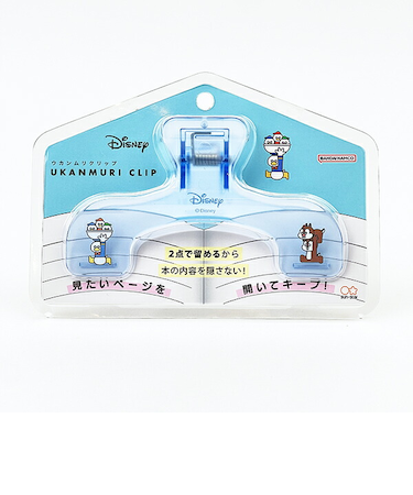 ディズニー ウカンムリクリップ  クリアブルー 文具 オフィス 学校 Disney