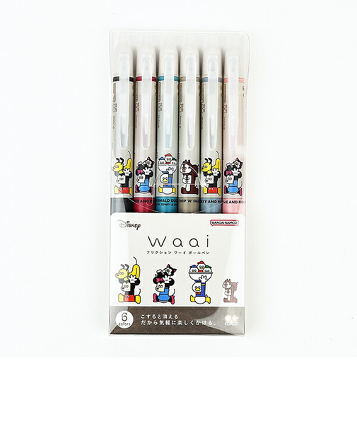 ディズニー フリクションWaai 6色セット 文具 ペン オフィス 学校 Disney