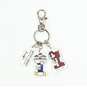 ディズニー 3連アクリルキーホルダー ドナルド チップとデール B ブルー Disney