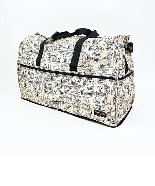 スヌーピー コミックナチュラル 折りたたみボストンバッグ(L) トラベル SNOOPY