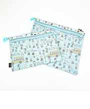 スヌーピー バスストップブルー マルチポーチセット トラベル SNOOPY