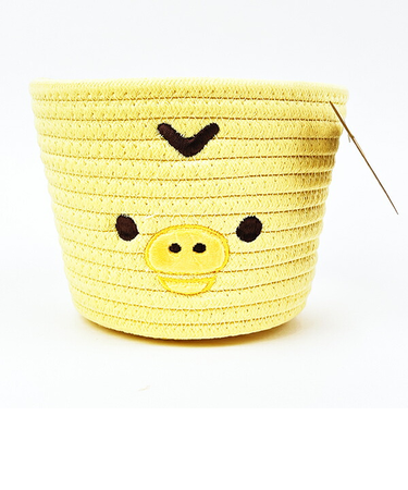 リラックマ ロープバスケット キイロイトリ インテリア 収納 カゴ