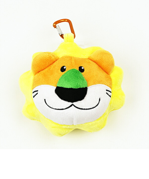 たべっ子どうぶつ THE MOVIE カラビナ付きぬいぐるファスナーマスコット らいおんくん ポーチ 小物入れ