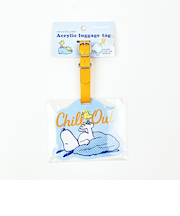 スヌーピー アクリルラゲッジタグ Chill out ネームタグ トラベル 旅行 ブルー SNOOPY