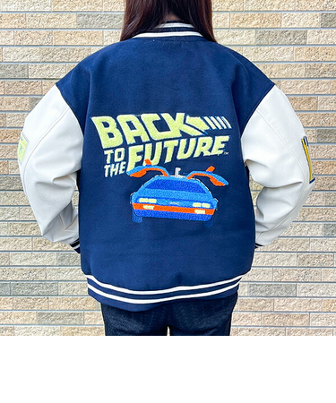 バック・トゥ・ザ・フューチャー フロウトデロリアン スタジャン 3L ブルゾン アパレル スカジャン