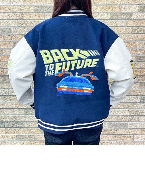 バック・トゥ・ザ・フューチャー フロウトデロリアン スタジャン 3L ブルゾン アパレル スカジャン