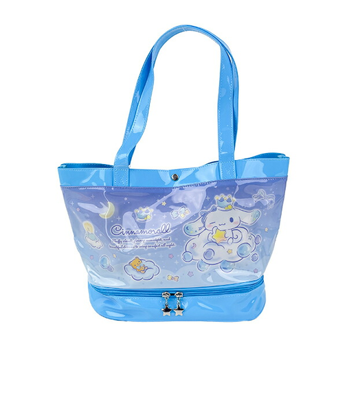 サンリオ シナモロール ポケット付きビニールボストンバッグ キッズ スクール Sanrio