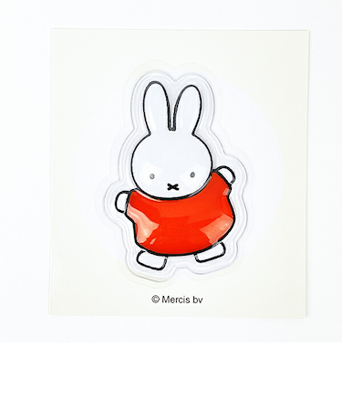 ミッフィー miffy ぷっくりったいステッカー  オレンジ