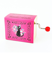 ジブリ 魔女の宅急便(ジジ) フローラル 手巻きオルゴール