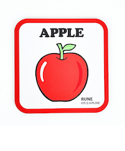 内藤ルネ APPLE コースター レッド キッチン 日本製