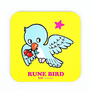 内藤ルネ BLUE BIRD コースター ブルー キッチン 日本製