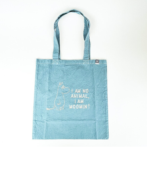 ムーミン 後染めフラットトートバッグ(サックス) MOOMIN